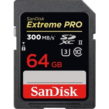 SanDisk SDXC 64GB Extreme Pro UHS-II 300MB/s