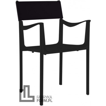 Krzesło Venice czarne z czarnym oparciem