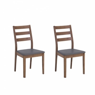Zestaw do kuchni 2 krzesła brązowo-szare Paolina