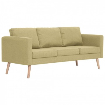 3-osobowa sofa tapicerowana tkaniną zielona
