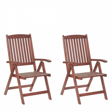 Zestaw 2 krzeseł ogrodowych drewnianych TOSCANA