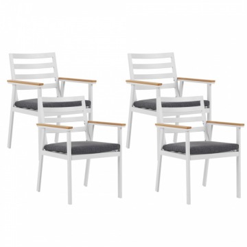 Zestaw 4 krzeseł ogrodowych biały CAVOLI