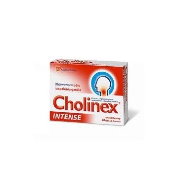 Cholinex intense x 20 tabletek miód-cytryna