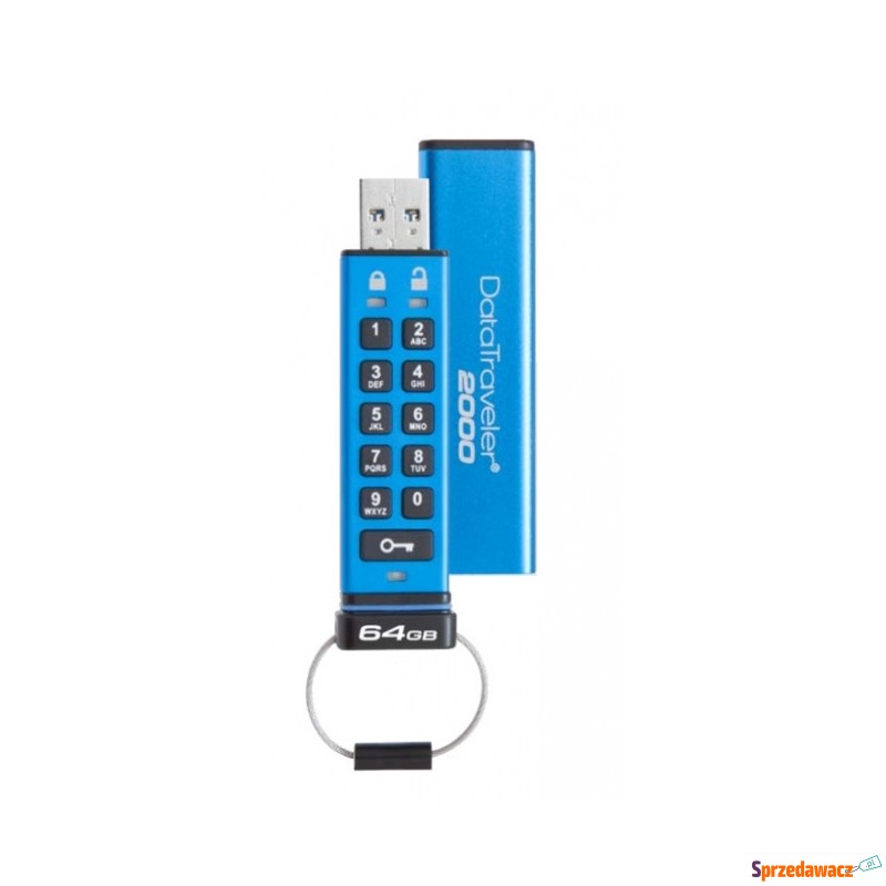 Kingston DataTraveler 2000 64GB USB 3.0 AES Encrypted - Pamięć flash (Pendrive) - Zamość