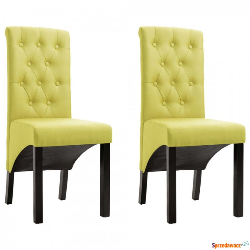 Krzesła do jadalni 2 szt. zielone tapicerowane... - Krzesła do salonu i jadalni - Starogard Gdański