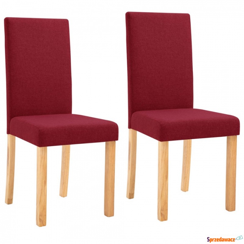 Krzesła do jadalni 2 szt. czerwone wino tapic... - Krzesła do salonu i jadalni - Łomża