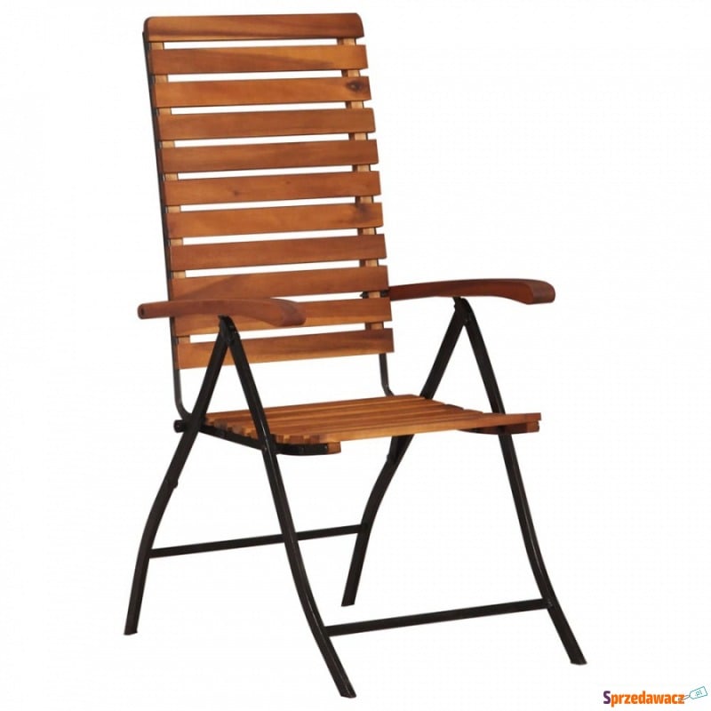 Rozkładane krzesła ogrodowe, 2 szt., lite drewno... - Krzesła ogrodowe - Ugoszcz