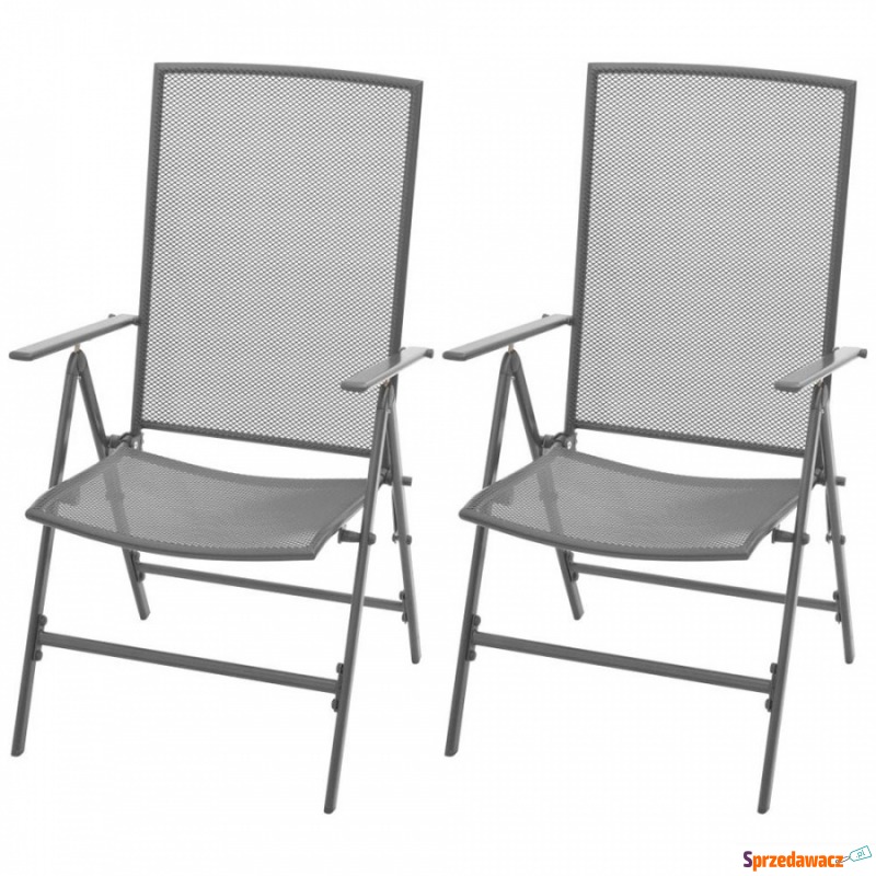 Krzesła ogrodowe, sztaplowane, 2 szt., stalowe,... - Krzesła ogrodowe - Chełm