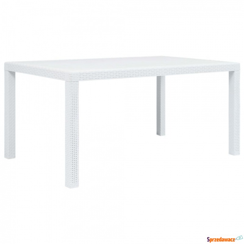 Stół ogrodowy, 150x90x72 cm, plastikowy, biały - Stoły, ławy, stoliki - Czeladź