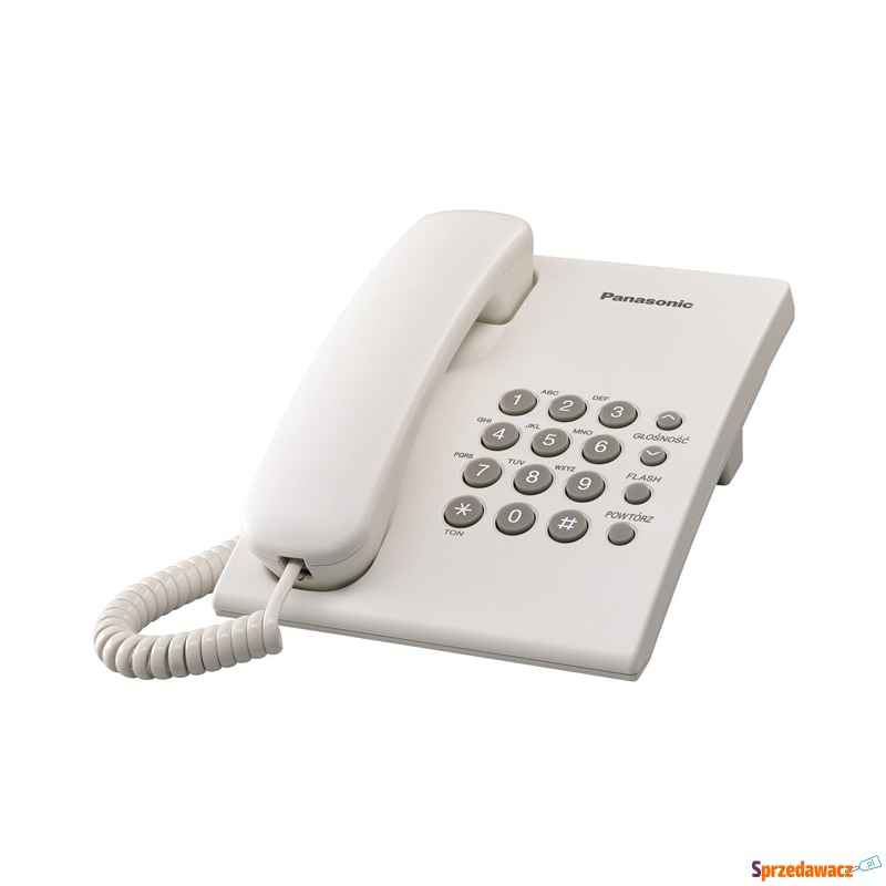 Przewodowy Panasonic KX-TS500PDW biały - Telefony stacjonarne - Czeladź