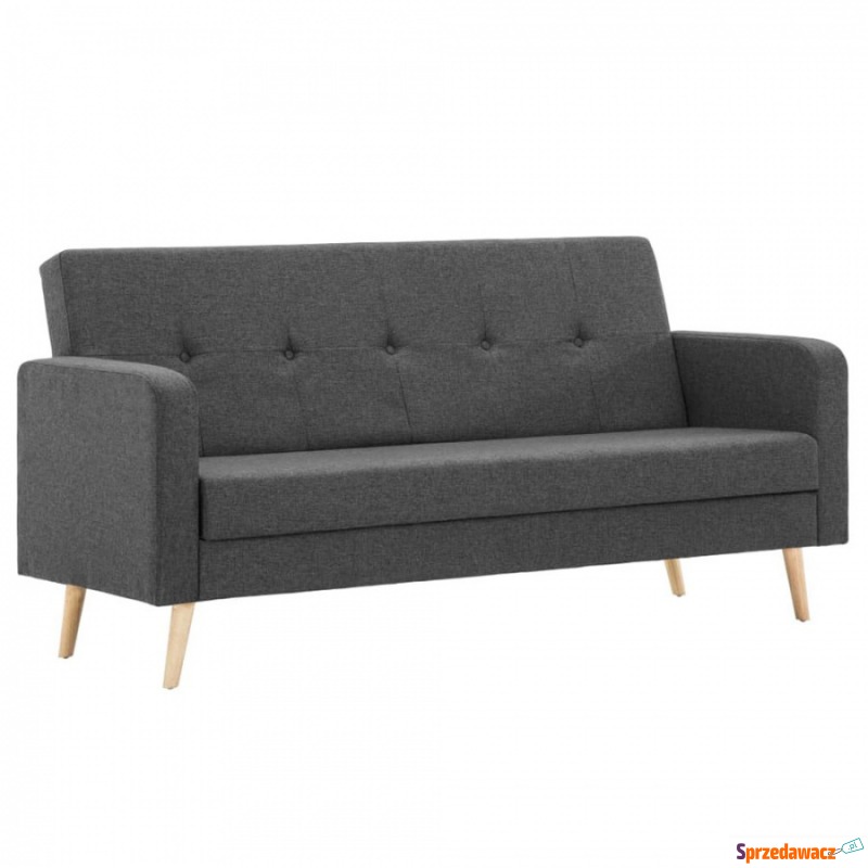 Sofa tapicerowana materiałem ciemnoszara - Sofy, fotele, komplety... - Kraśnik