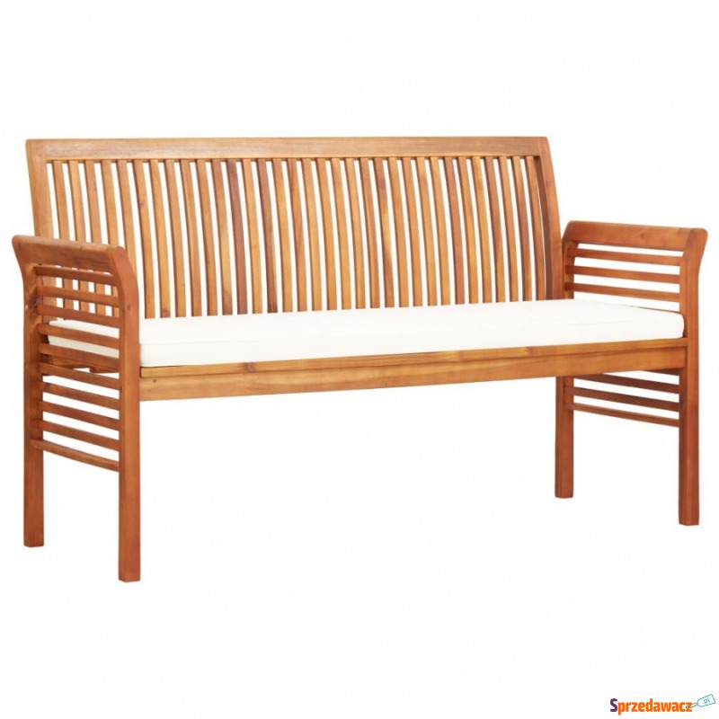 3-osobowa ławka ogrodowa z poduszką, 150 cm,... - Krzesła ogrodowe - Kalisz