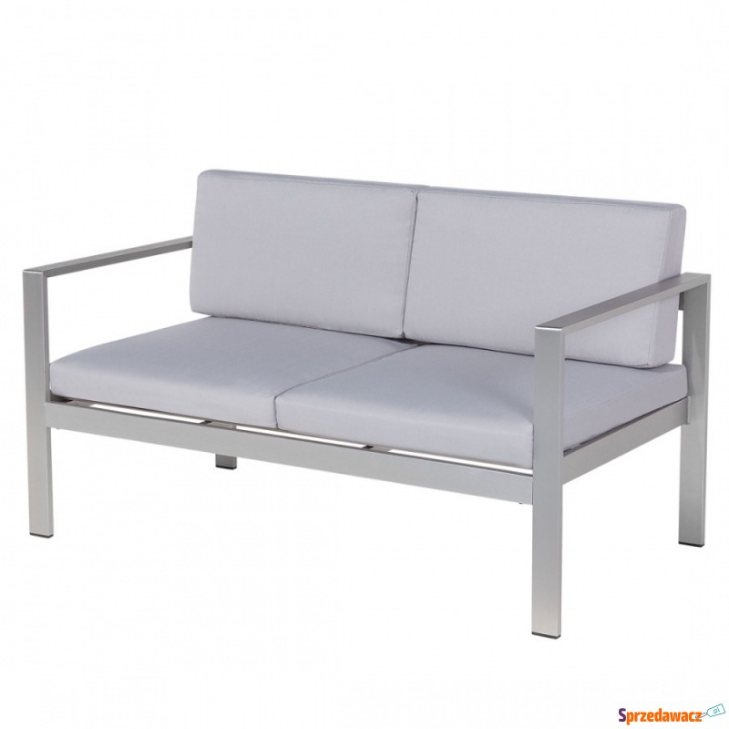 Sofa ogrodowa aluminium 2-osobowa jasnoszare... - Fotele, sofy ogrodowe - Będzin