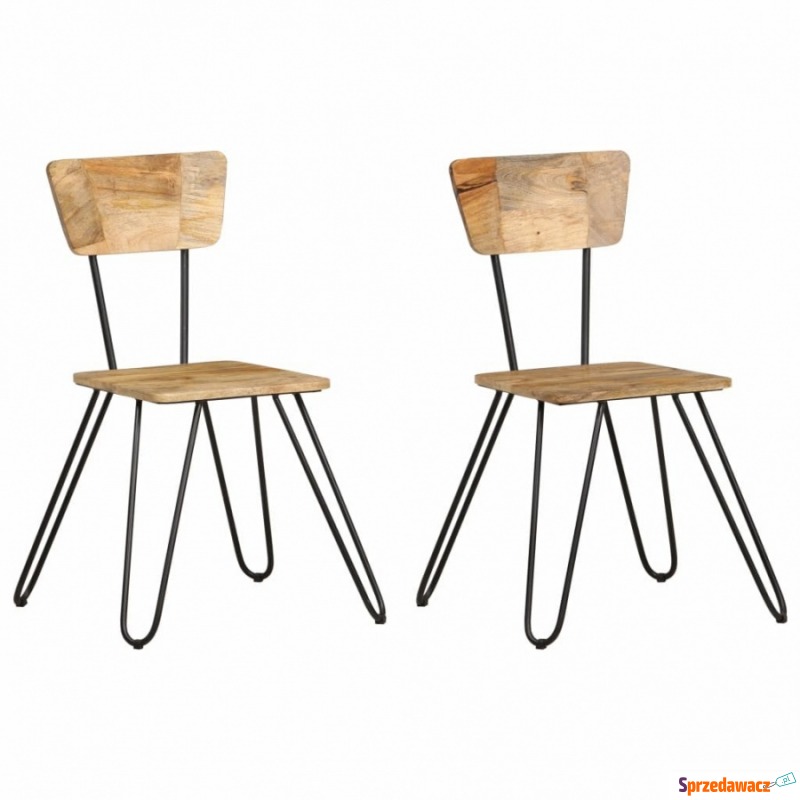Krzesła stołowe, 2 szt., lite drewno mango - Krzesła kuchenne - Krosno