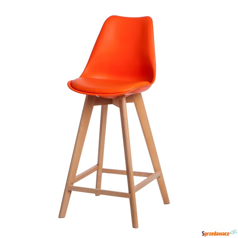 Krzesło barowe Norden Wood high PP D2 pomarańczowy - Taborety, stołki, hokery - Pińczów
