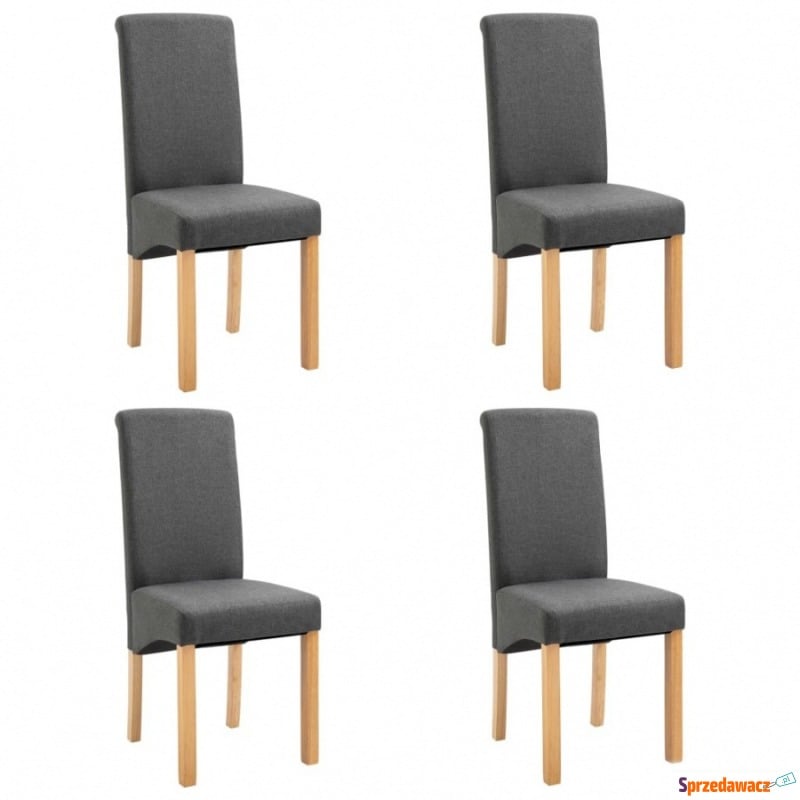Krzesła stołowe, 4 szt., szare, tkanina - Krzesła kuchenne - Psary