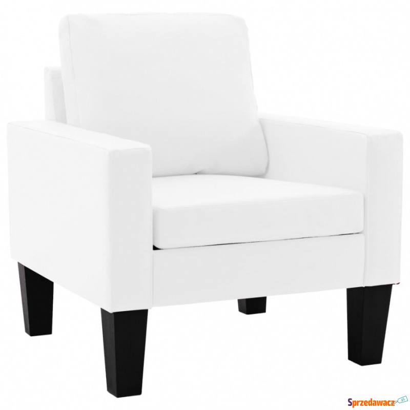 Fotel, biały, sztuczna skóra - Krzesła biurowe - Wieluń