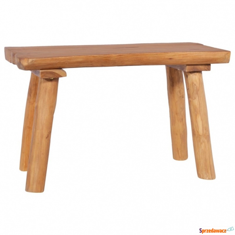 Ławka ogrodowa, 80 cm, lite drewno tekowe - Krzesła ogrodowe - Wałbrzych