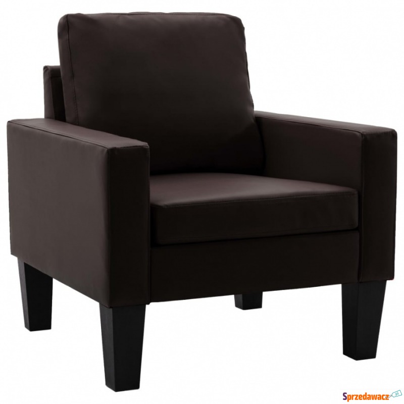 Fotel, brązowy, sztuczna skóra - Krzesła biurowe - Nysa