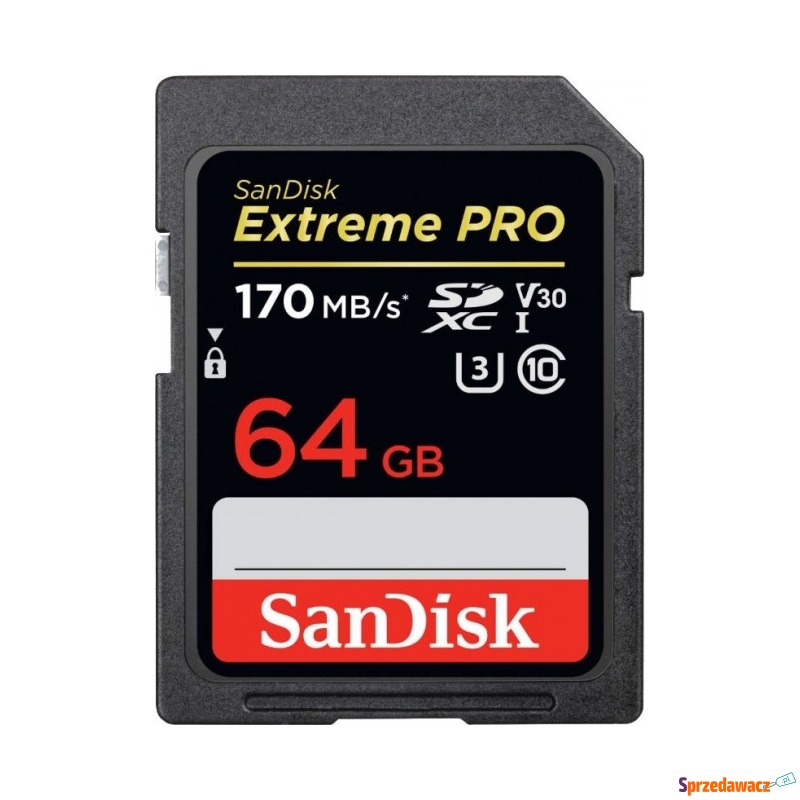 SanDisk SDXC 64GB Extreme Pro 170/90 MB/s V30... - Karty pamięci, czytniki,... - Katowice