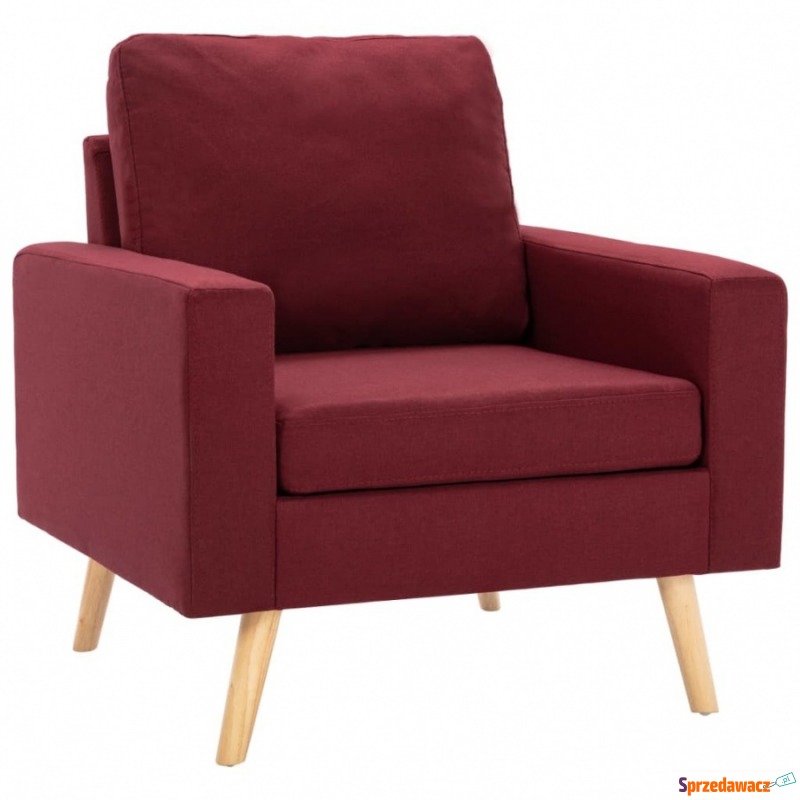 Fotel, kolor czerwonego wina, tapicerowany tkaniną - Krzesła biurowe - Tomaszów Mazowiecki