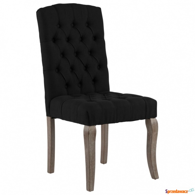 Krzesła stołowe, 2 szt., czarne, stylizowane na... - Krzesła kuchenne - Gołków