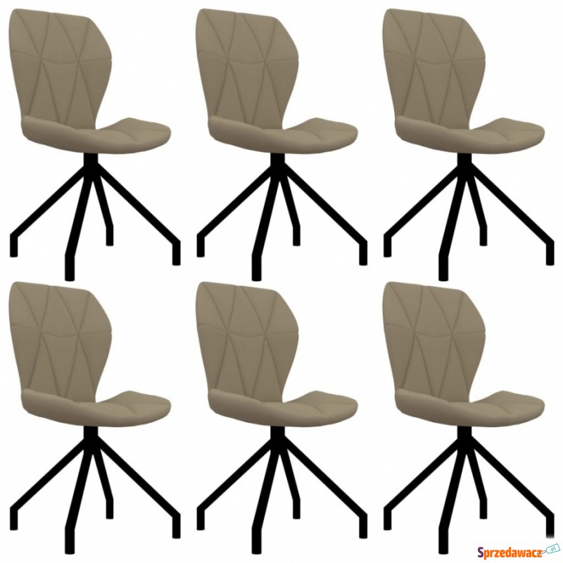 Krzesła do kuchni 6 szt. cappuccino sztuczna skóra - Krzesła kuchenne - Starachowice