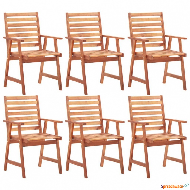 Krzesła ogrodowe, 6 szt., lite drewno akacjowe - Krzesła ogrodowe - Krapkowice