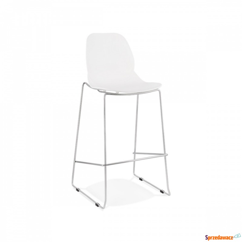 Krzesło barowe Kokoon Design Ziggy białe nogi... - Taborety, stołki, hokery - Głogów