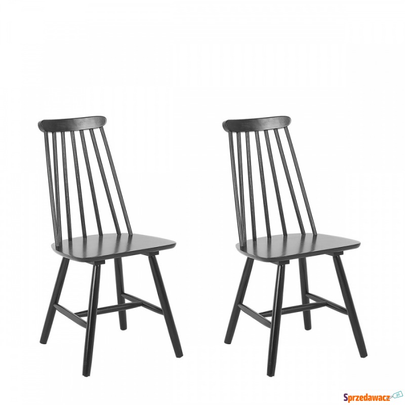 Zestaw do jadalni 2 krzesła czarne BURBANK - Krzesła do salonu i jadalni - Bezrzecze