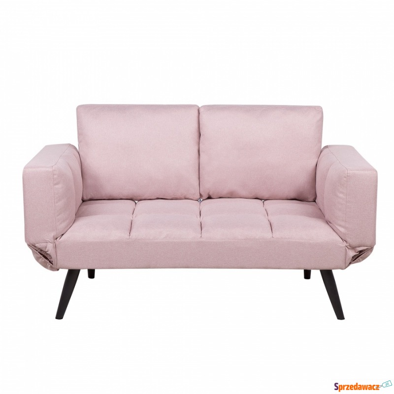 Sofa rozkładana tapicerowana różowa BREKKE - Sofy, fotele, komplety... - Legnica