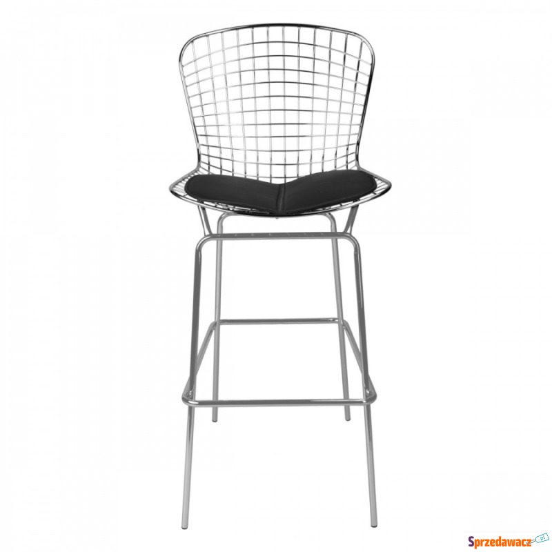 Krzesło barowe D2 Harry czarna poduszka - Taborety, stołki, hokery - Radomsko