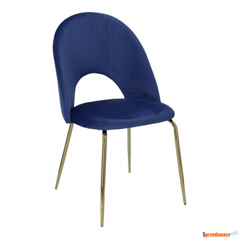Krzesło Solie Velvet niebieskie/złote - Krzesła do salonu i jadalni - Otwock