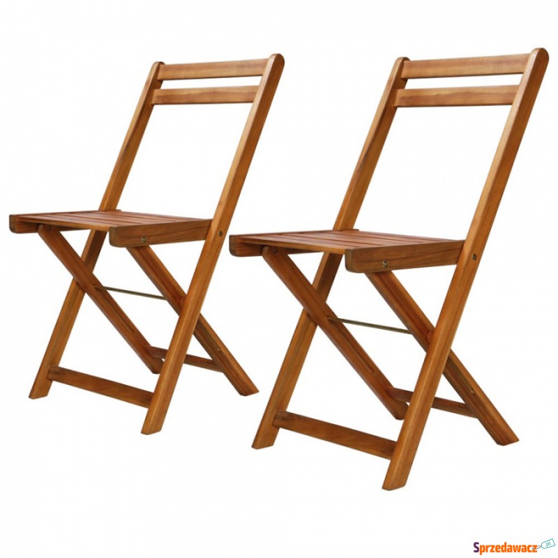 Krzesła bistro, ogrodowe, 2 szt., lite drewno... - Krzesła ogrodowe - Ostrowiec Świętokrzyski