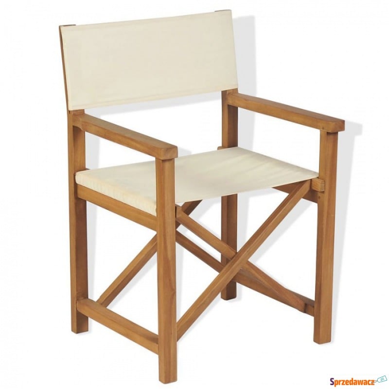 Składane krzesło reżyserskie, lite drewno akacjowe - Krzesła ogrodowe - Żnin
