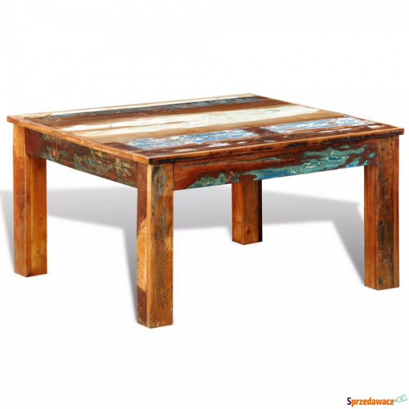 Stolik kawowy kwadratowy z drewna odzyskanego - Stoły, stoliki, ławy - Kętrzyn