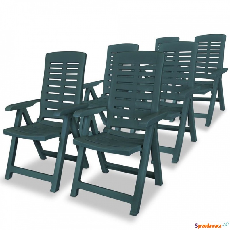 Rozkładane krzesła ogrodowe, 6 szt., plastikowe,... - Krzesła ogrodowe - Gorzów Wielkopolski