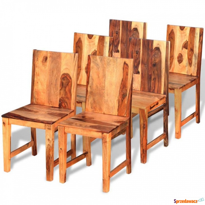 Krzesła do jadalni z drewna sheesham, 6 szt. - Krzesła kuchenne - Brzeg