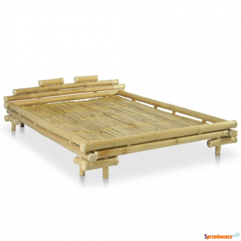 Łóżko bambusowe, 140 x 200 cm, kolor naturalny - Łóżka - Suwałki