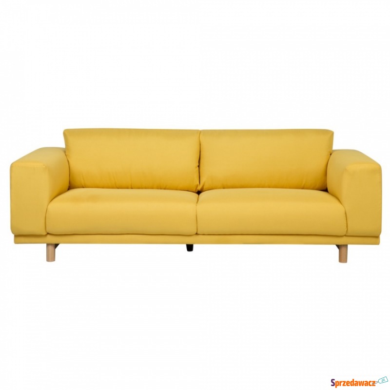 Sofa 3-osobowa żółta NIVALA - Sofy, fotele, komplety... - Krapkowice