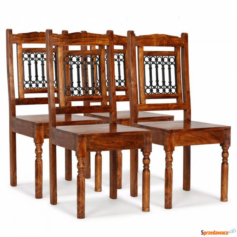 Krzesła do kuchni z litego drewna stylizowanego... - Krzesła kuchenne - Rybnik