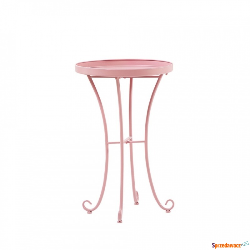 Stolik ogrodowy metalowy różowy CAVINIA - Stoły, ławy, stoliki - Włocławek
