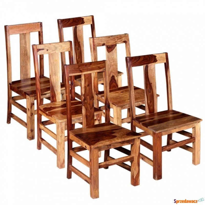 Krzesła do kuchni z drewna sheesham 6 szt. - Krzesła kuchenne - Grabówka