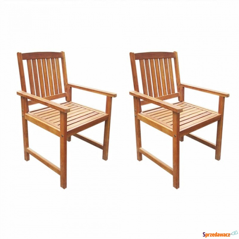 Krzesła ogrodowe, 2 szt., lite drewno akacjowe,... - Krzesła ogrodowe - Malbork