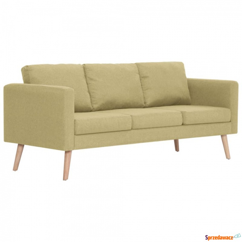 3-osobowa sofa tapicerowana tkaniną zielona - Sofy, fotele, komplety... - Nysa