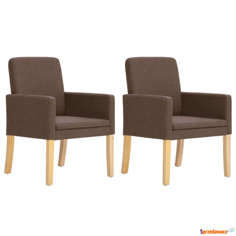 Fotele do salonu 2 szt. brązowe materiałowe - Sofy, fotele, komplety... - Zielona Góra