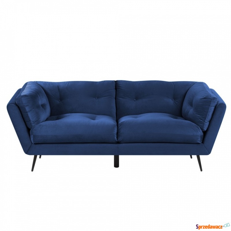 Sofa 3-osobowa welurowa niebieska LENVIK - Sofy, fotele, komplety... - Stargard Szczeciński