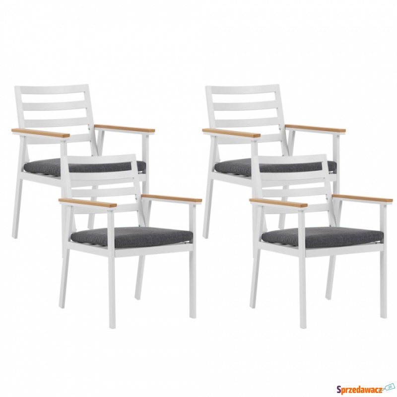 Zestaw 4 krzeseł ogrodowych biały CAVOLI - Krzesła ogrodowe - Orzesze
