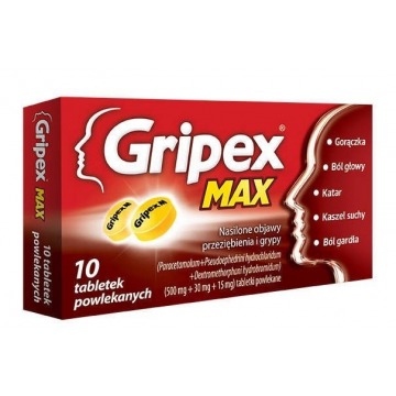 Gripex max x 10 tabletek