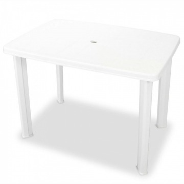 Stół ogrodowy, plastik, biały, 101 x 68 x 72 cm